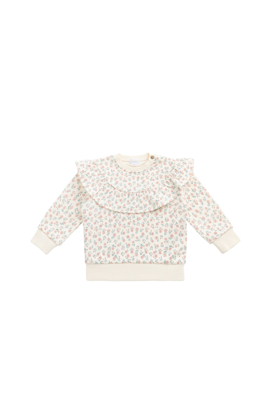 Organic Cotton Mckinley Sweatshirt - Posy Garden Pink Childrens Top from Jamie Kay Australia