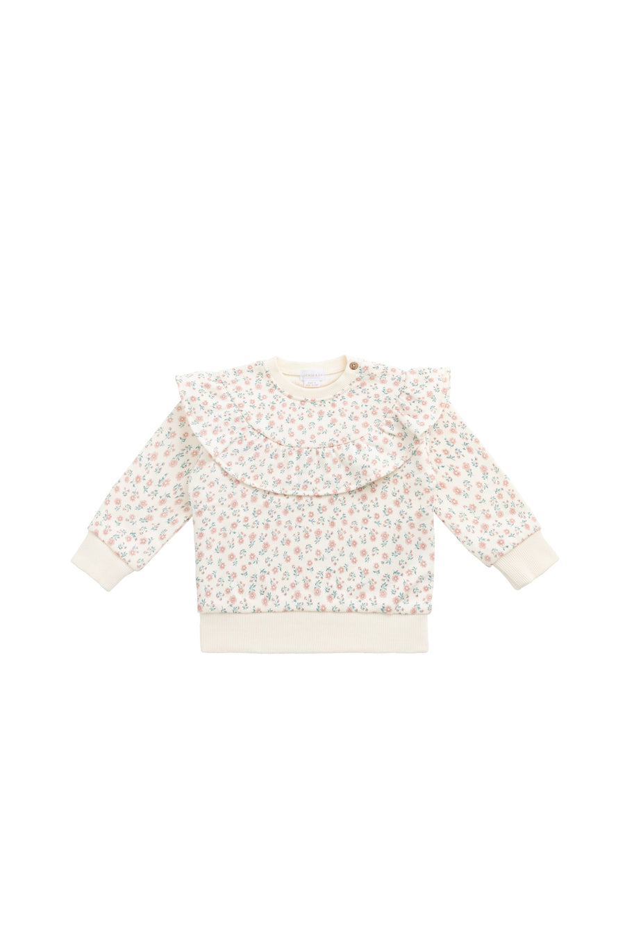 Organic Cotton Mckinley Sweatshirt - Posy Garden Pink Childrens Top from Jamie Kay Australia