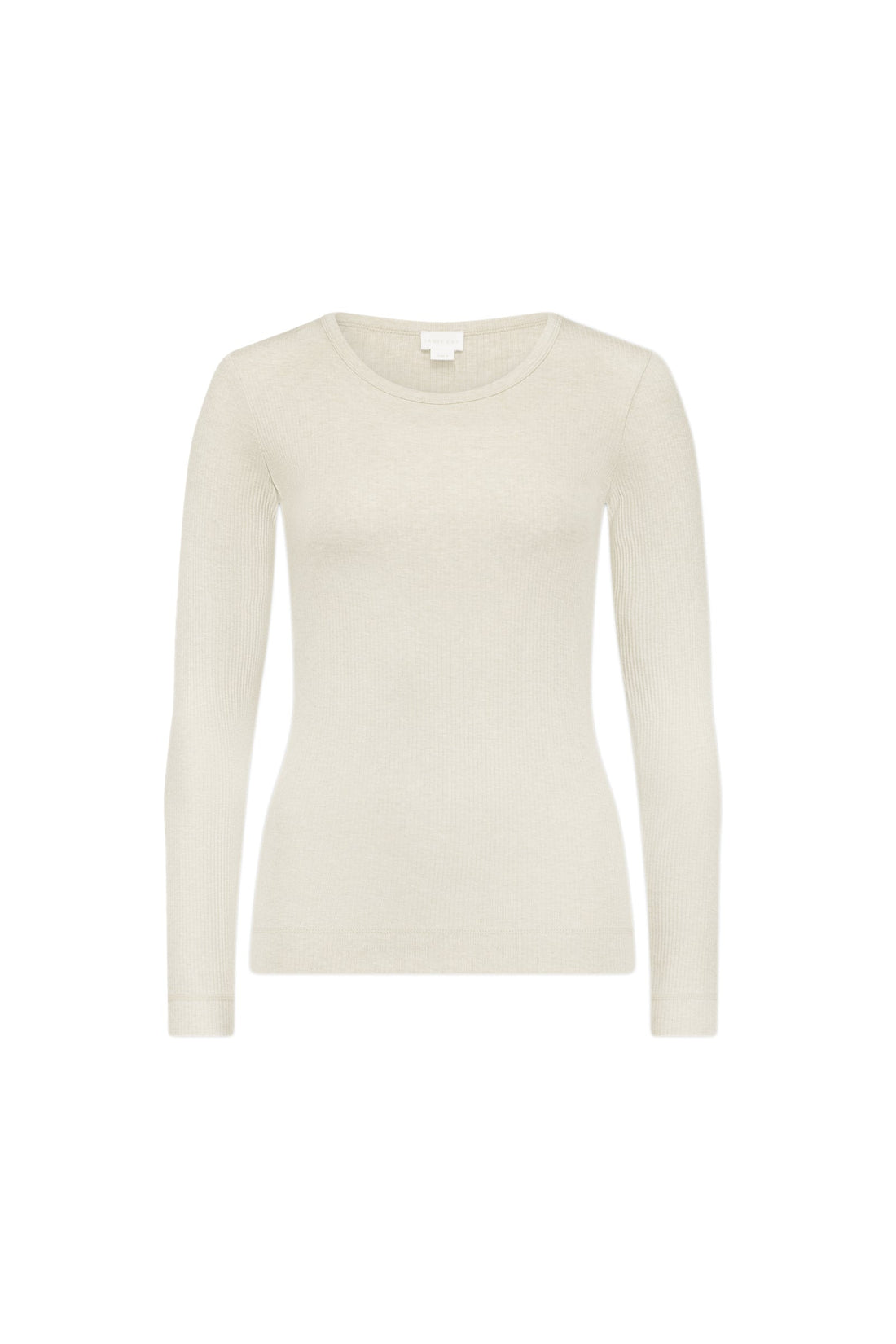 Organic Cotton Modal Womens Grace Rib Long Sleeve Top - Oatmeal Marle Childrens Top from Jamie Kay Australia