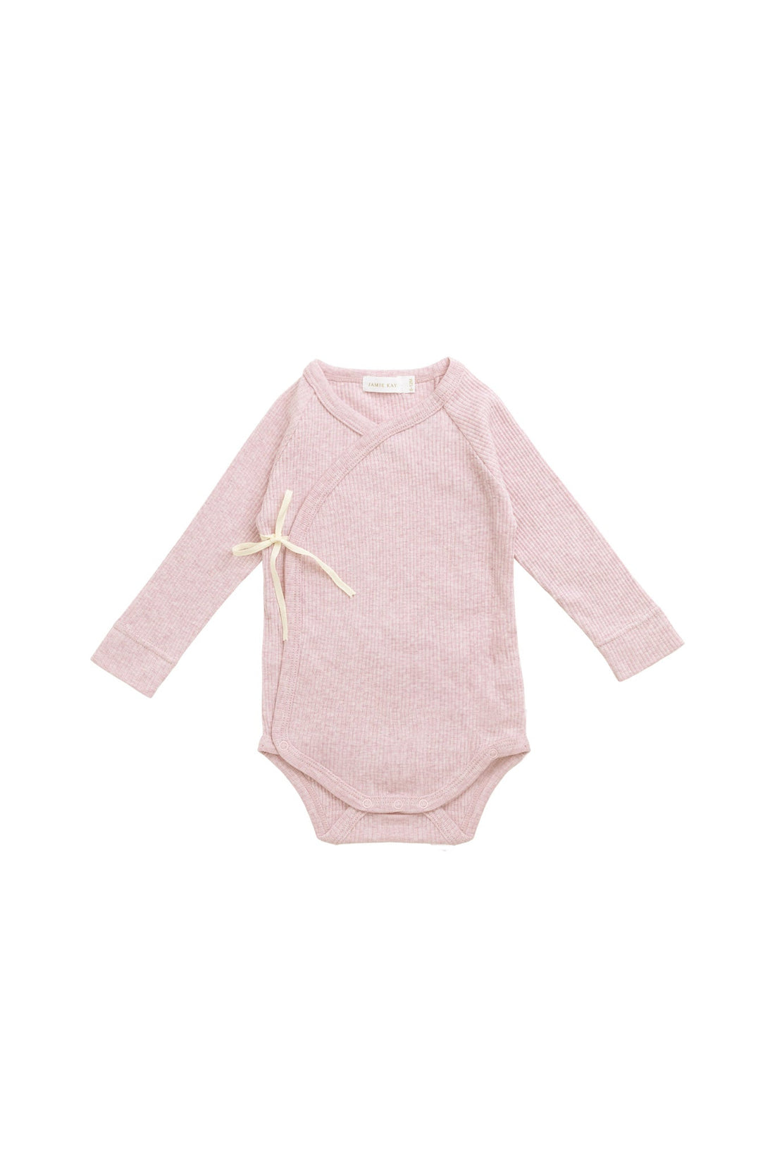 Organic Cotton Modal Marina Long Sleeve Bodysuit - Chalk Marle Childrens Bodysuit from Jamie Kay Australia