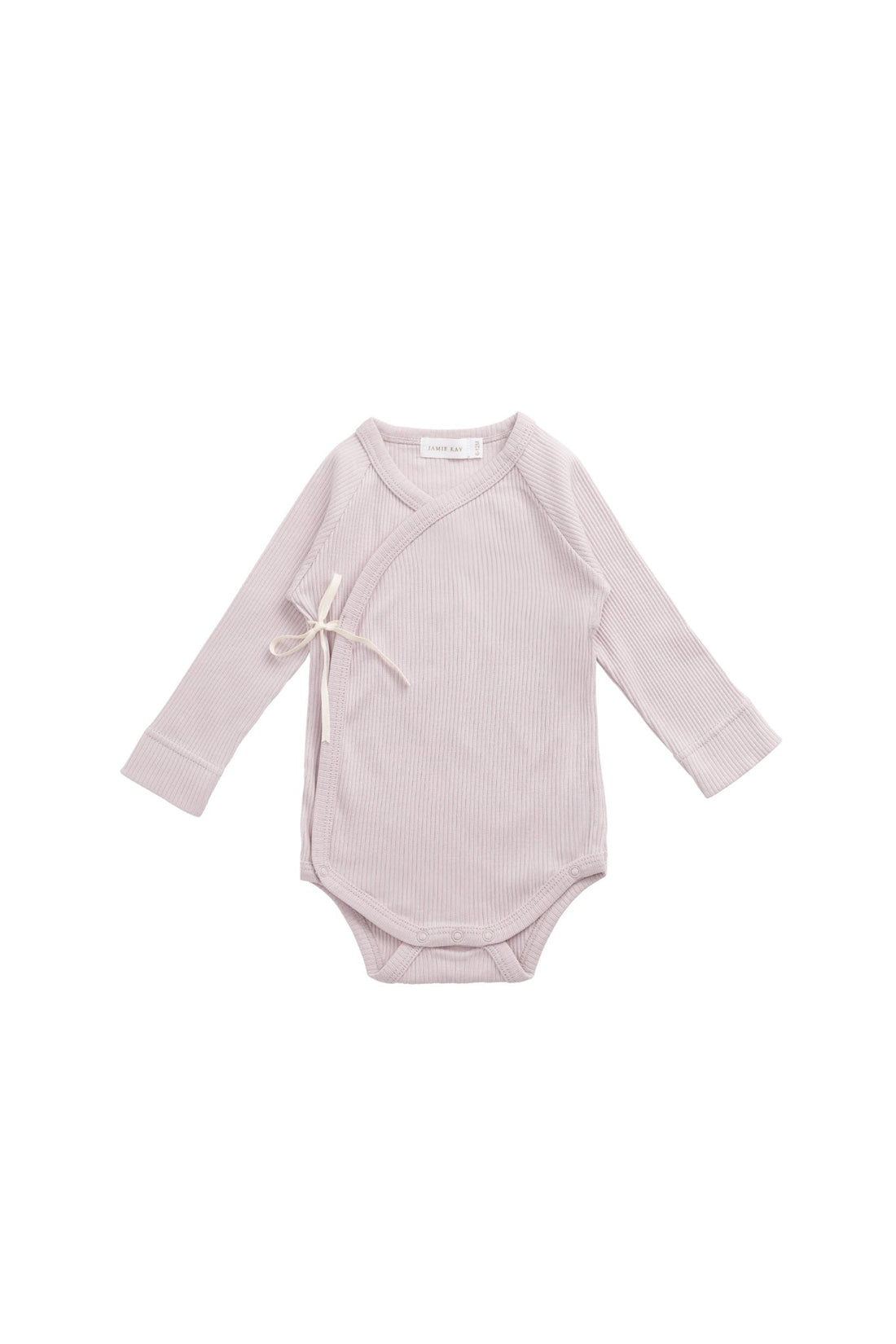 Organic Cotton Modal Marina Long Sleeve Bodysuit - Violet Tint Childrens Bodysuit from Jamie Kay Australia