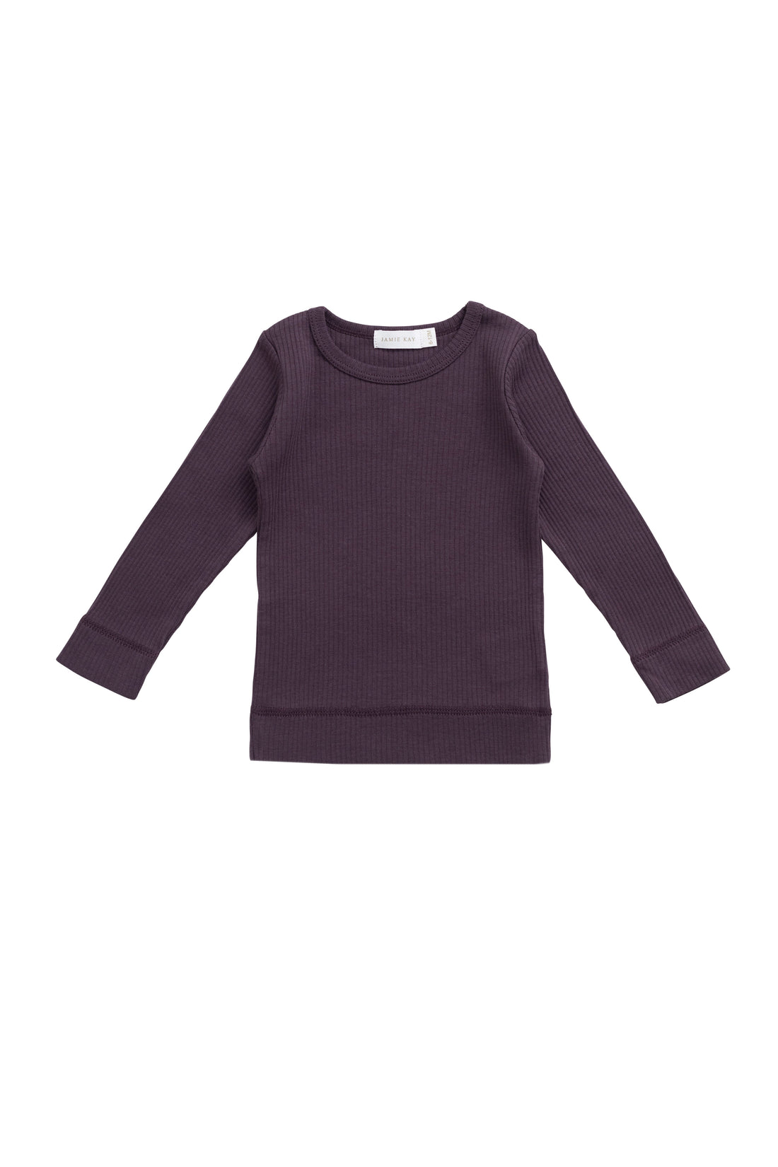 Organic Cotton Modal Marina Long Sleeve Top - Blackberry Childrens Top from Jamie Kay Australia