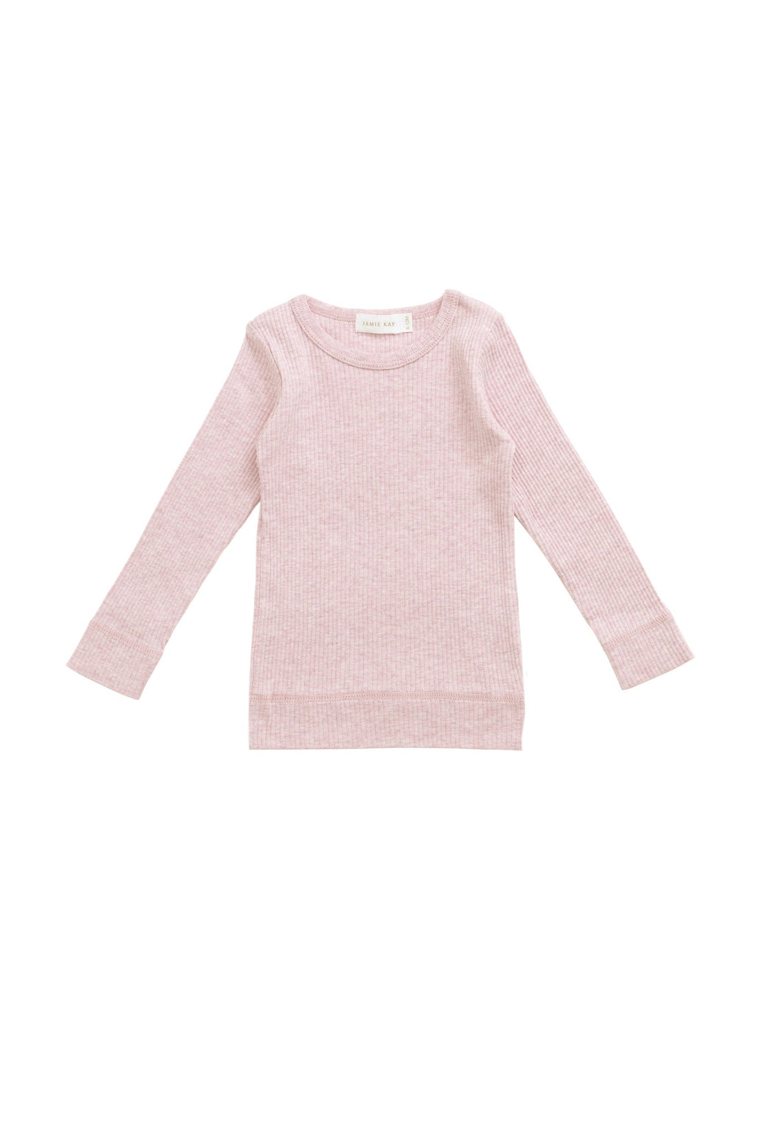 Organic Cotton Modal Marina Long Sleeve Top - Chalk Marle Childrens Top from Jamie Kay Australia