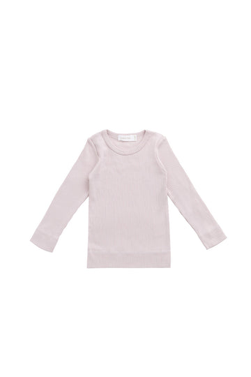 Organic Cotton Modal Marina Long Sleeve Top - Violet Tint Childrens Top from Jamie Kay Australia