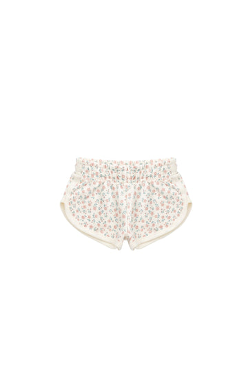 Organic Cotton Monroe Short - Posy Garden Pink Childrens Short from Jamie Kay Australia