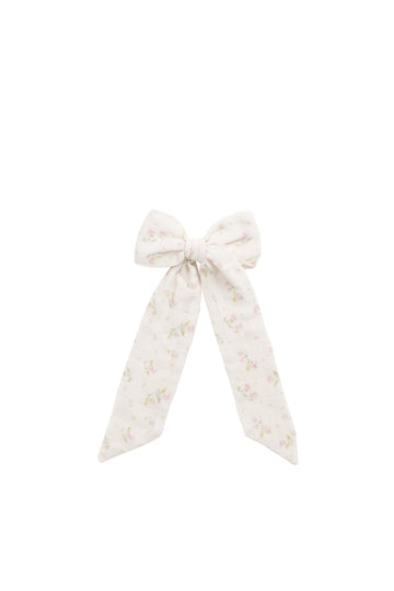 Organic Cotton Muslin Alora Bow - Emelia Pink Childrens Bow from Jamie Kay Australia
