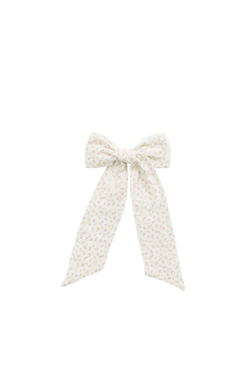 Organic Cotton Muslin Alora Bow - Pippa Pink Childrens Bow from Jamie Kay Australia