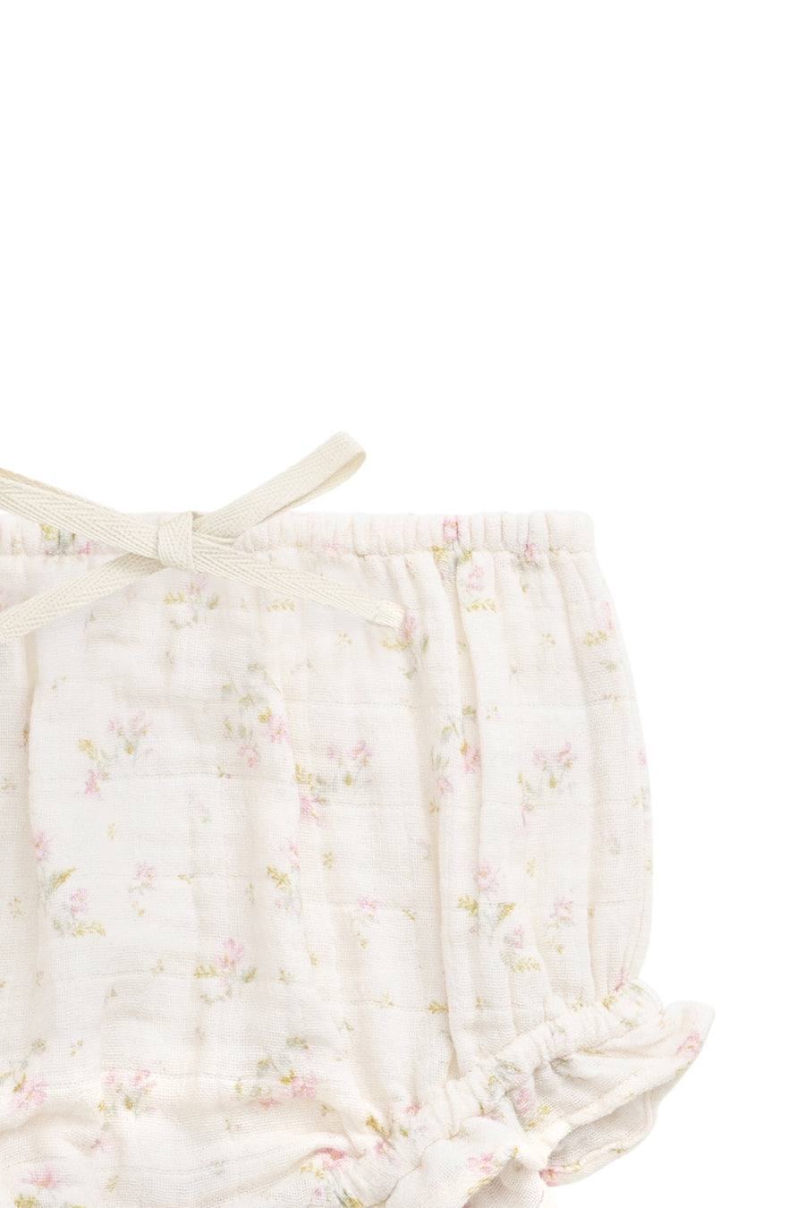 Organic Cotton Muslin Frill Bloomer - Emelia Pink Childrens Bloomer from Jamie Kay Australia
