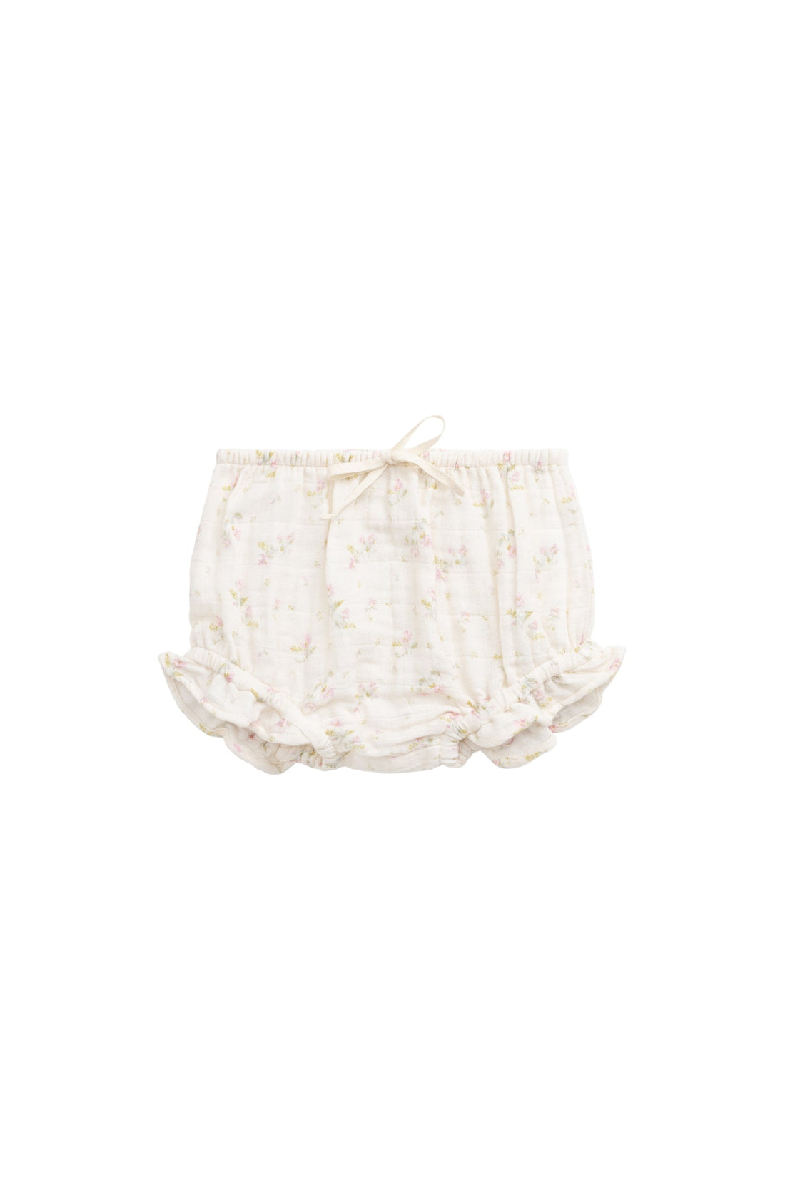 Organic Cotton Muslin Frill Bloomer - Emelia Pink Childrens Bloomer from Jamie Kay Australia