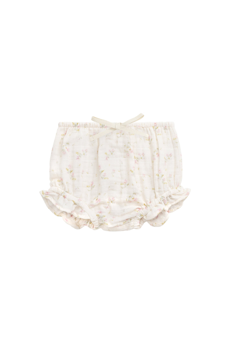 Organic Cotton Muslin Frill Bloomer - Emelia Pink Childrens Bloomer from Jamie Kay Australia