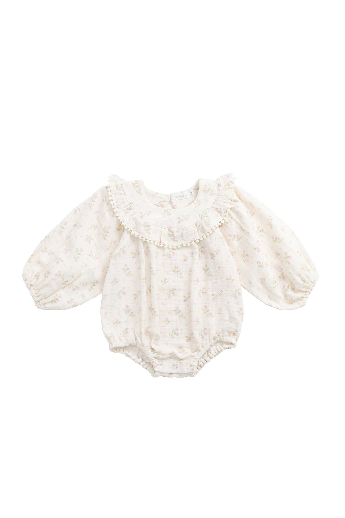 Organic Cotton Muslin Malia Playsuit - Emelia Pink Childrens Playsuit from Jamie Kay Australia