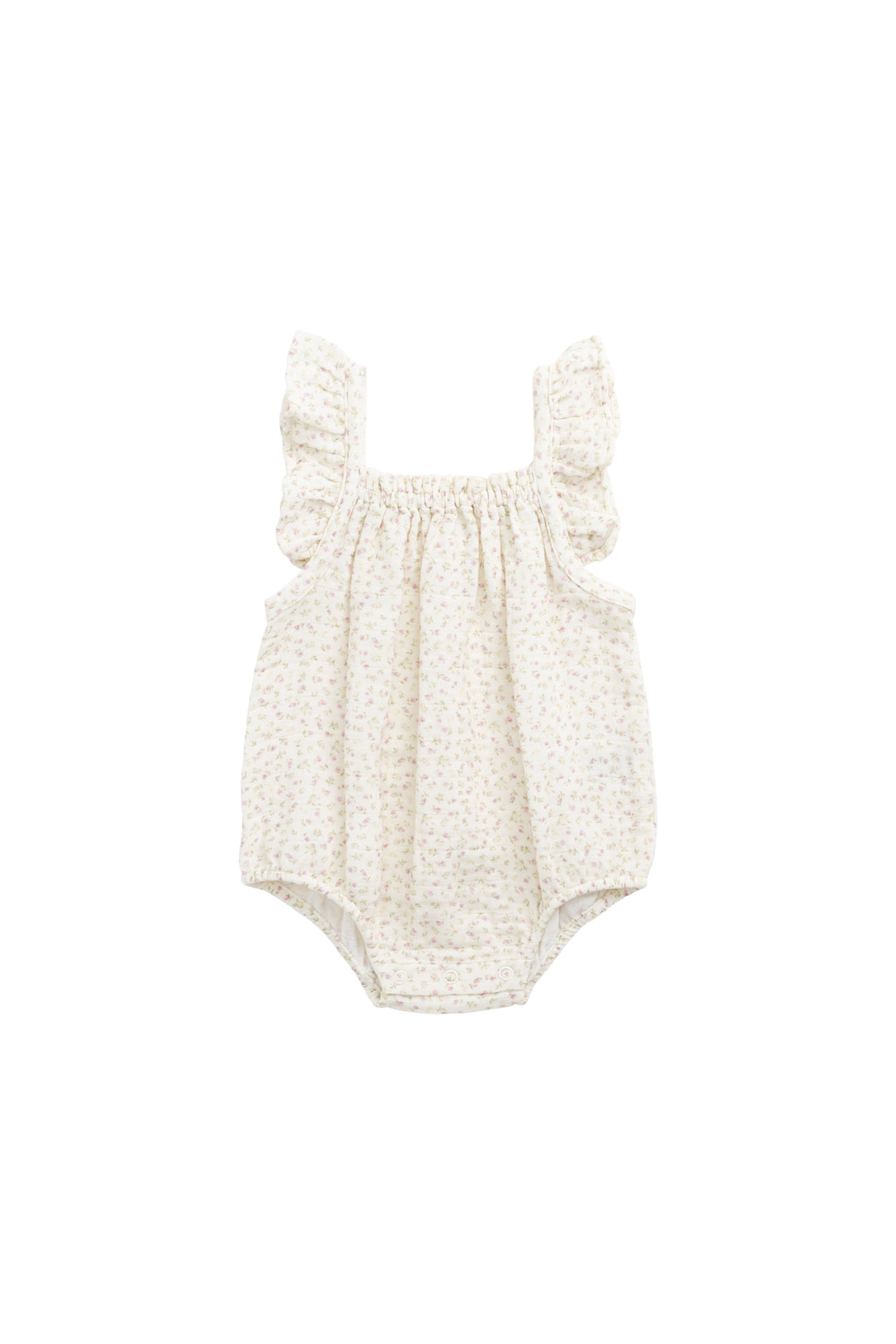 Organic Cotton Muslin Tiana Playsuit - Pippa Pink Childrens Playsuit from Jamie Kay Australia