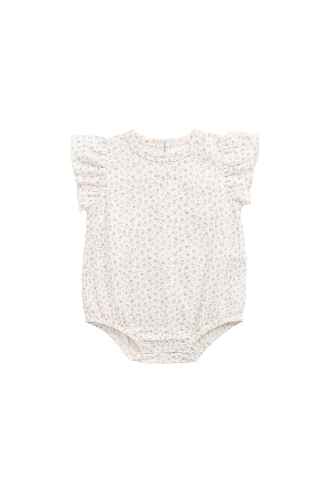 Organic Cotton Sage Onepiece - Posy Garden Pink Childrens Onepiece from Jamie Kay Australia