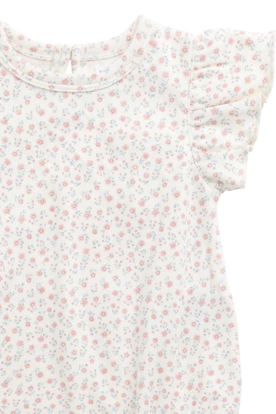 Organic Cotton Sage Onepiece - Posy Garden Pink Childrens Onepiece from Jamie Kay Australia