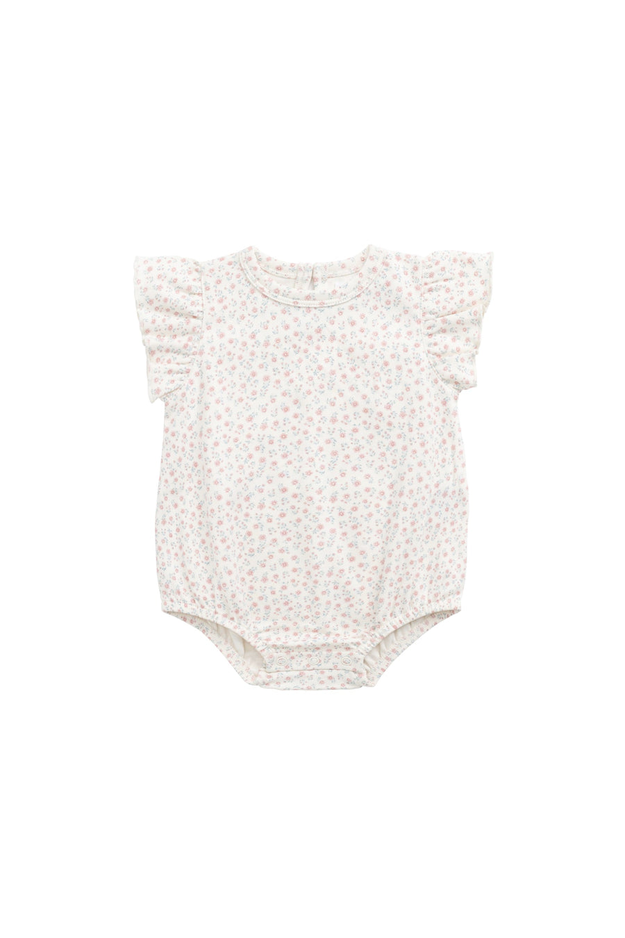 Organic Cotton Sage Onepiece - Posy Garden Pink Childrens Onepiece from Jamie Kay Australia
