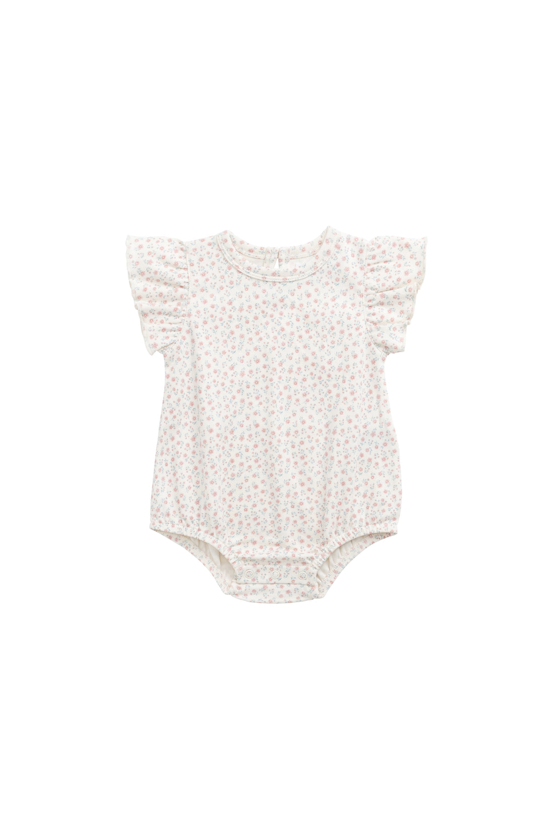 Organic Cotton Sage Onepiece - Posy Garden Pink Childrens Onepiece from Jamie Kay Australia