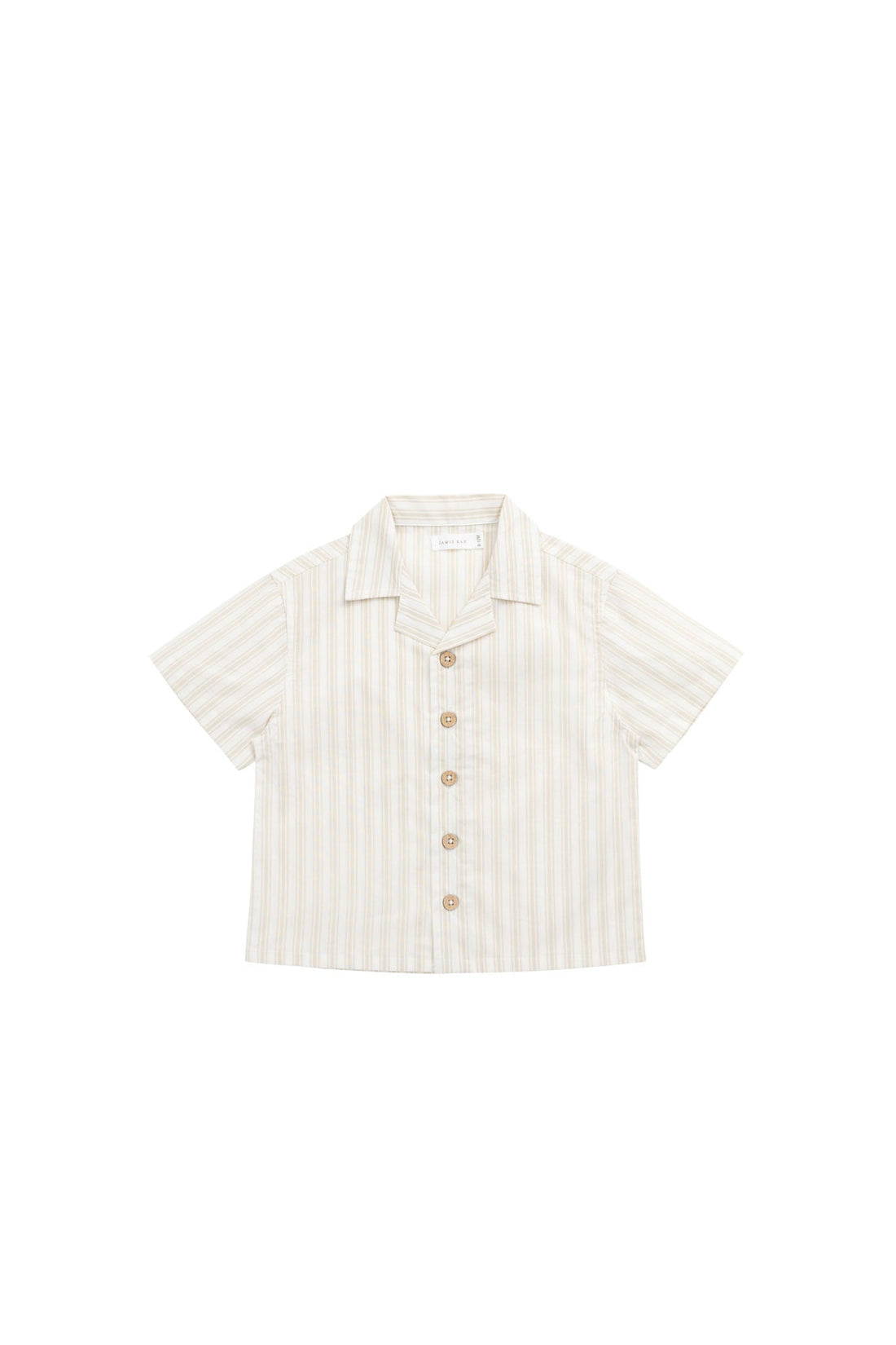 Organic Cotton Silas Shirt - Variegated Stripe Foam Childrens Shirt from Jamie Kay Australia