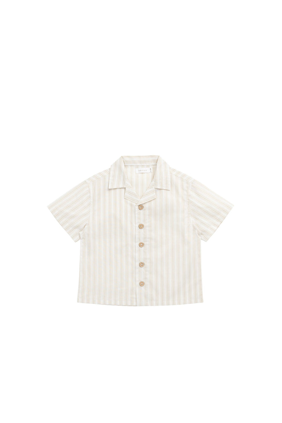 Organic Cotton Silas Shirt - Variegated Stripe Foam Childrens Shirt from Jamie Kay Australia