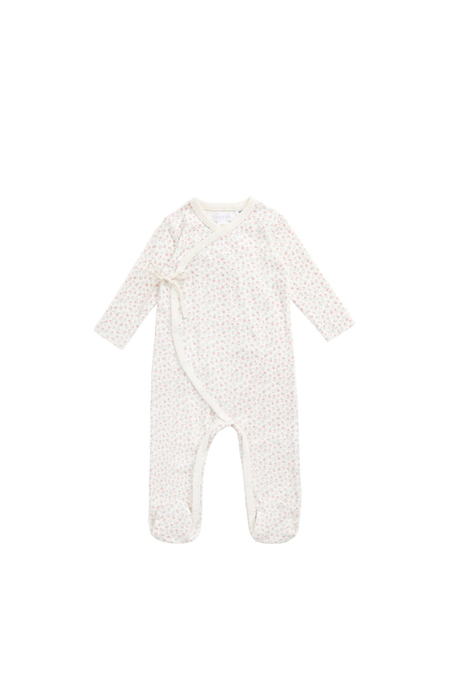 Organic Cotton Wrap Onepiece - Posy Garden Pink Childrens Onepiece from Jamie Kay Australia