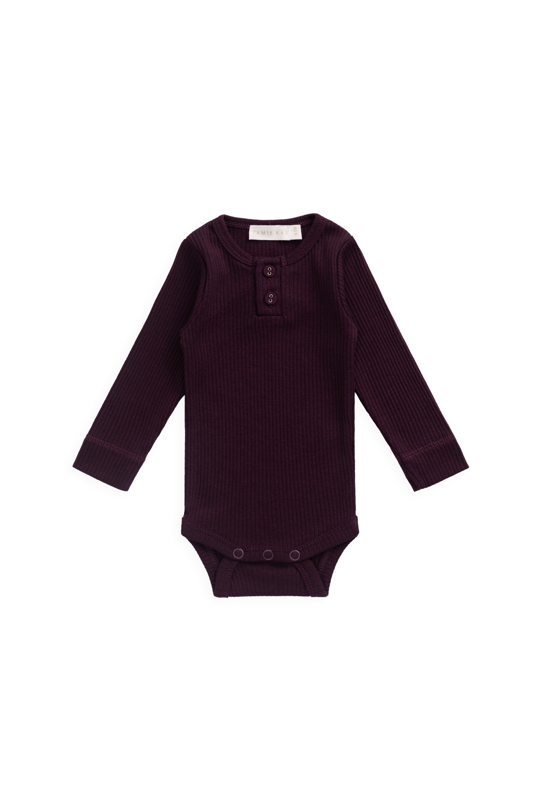 Organic Cotton Modal Long Sleeve Bodysuit - Fig Childrens Bodysuit from Jamie Kay Australia