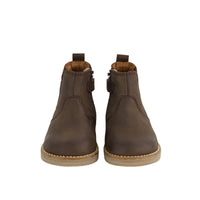 Leather Boot with Elastic Side - Espresso Childrens Footwear from Jamie Kay Australia