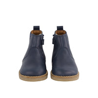 Leather Boot with Elastic Side - Navy Childrens Footwear from Jamie Kay Australia