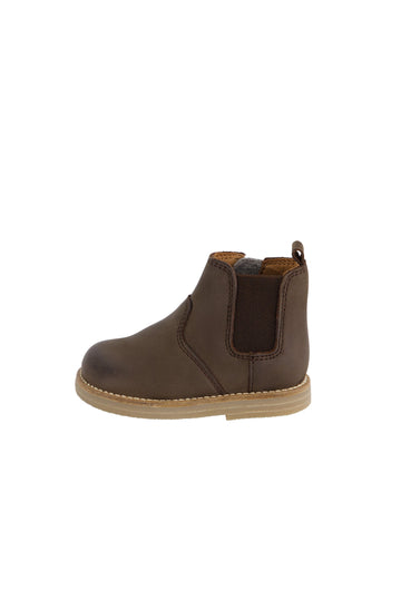 Leather Boot with Elastic Side - Espresso Childrens Footwear from Jamie Kay Australia