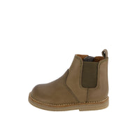 Leather Boot with Elastic Side - Olive Childrens Footwear from Jamie Kay Australia