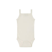 Organic Cotton Modal Singlet Bodysuit - Milk Childrens Singlet Bodysuit from Jamie Kay Australia