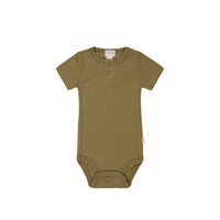 Organic Cotton Modal Darcy Rib Tee Bodysuit - Buffalo Childrens Bodysuit from Jamie Kay Australia