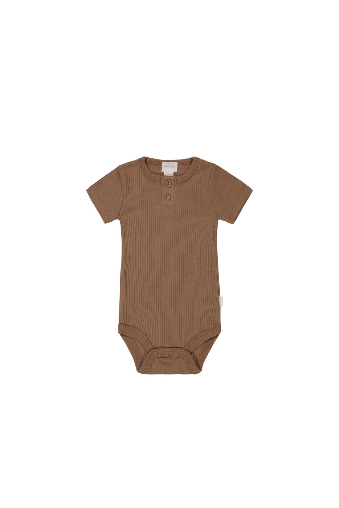 Organic Cotton Modal Darcy Rib Tee Bodysuit - Hojicha Childrens Bodysuit from Jamie Kay Australia