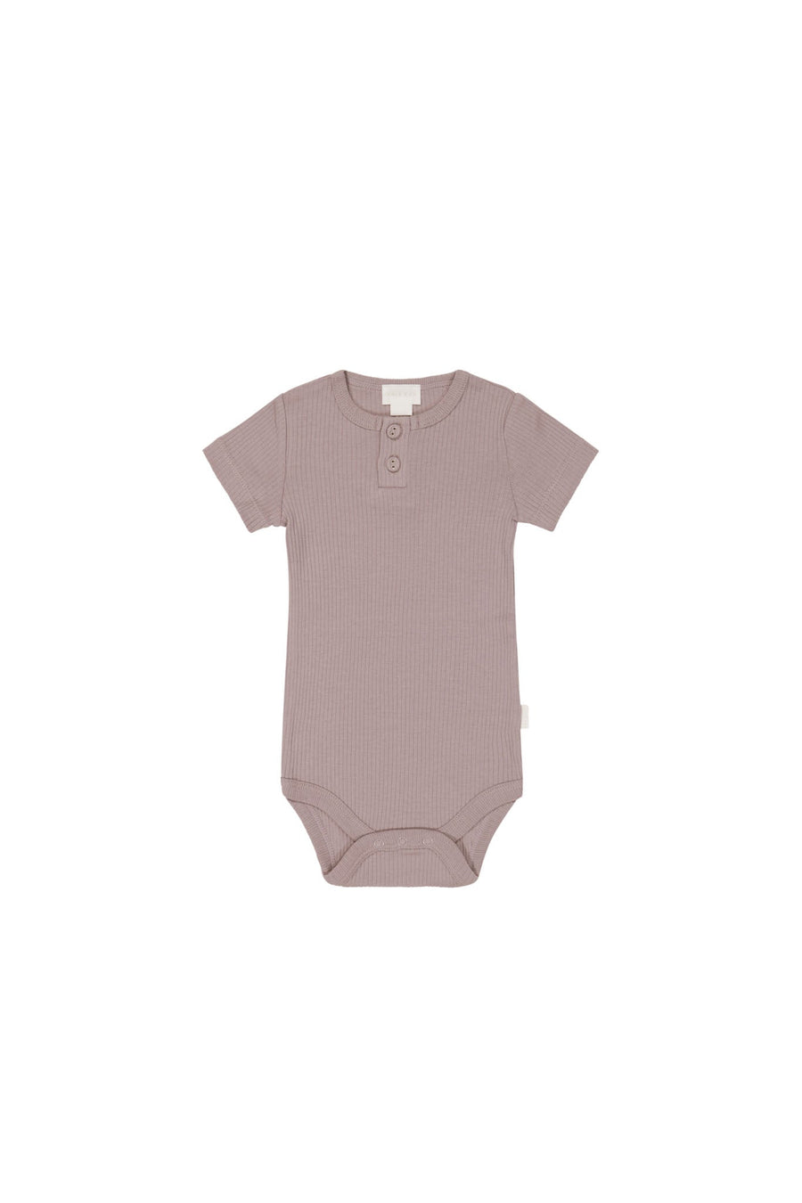 Organic Cotton Modal Darcy Rib Tee Bodysuit - Mauve Shadow Childrens Bodysuit from Jamie Kay Australia