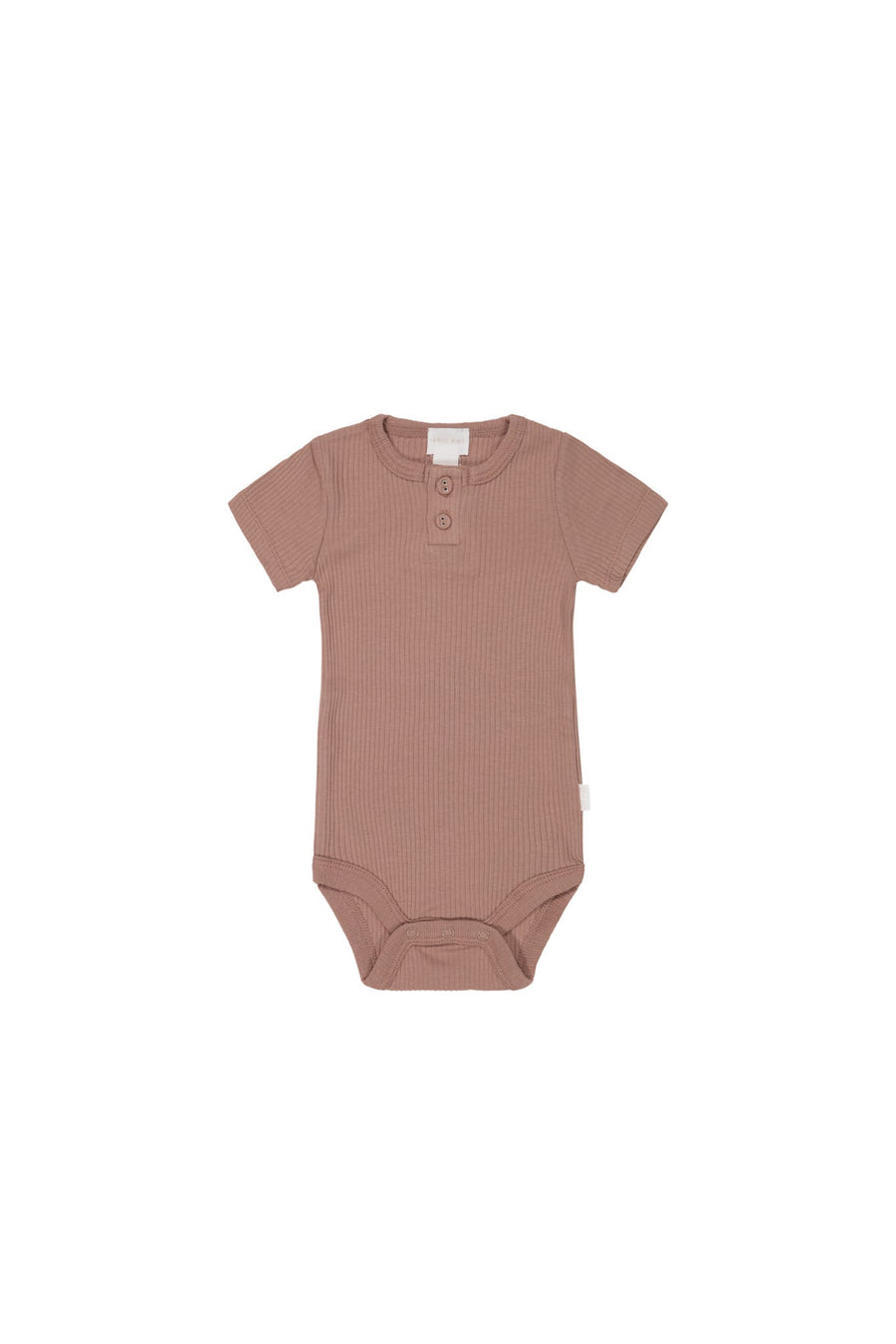 Organic Cotton Modal Darcy Rib Tee Bodysuit - Powder Childrens Bodysuit from Jamie Kay Australia