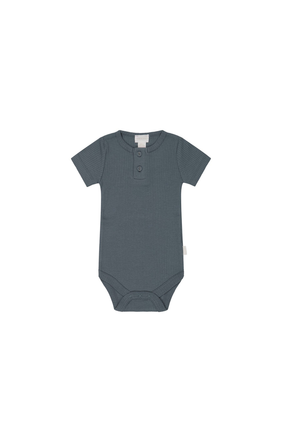 Organic Cotton Modal Darcy Rib Tee Bodysuit - Smoke Childrens Bodysuit from Jamie Kay Australia