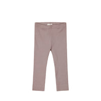 Organic Cotton Modal Everyday Legging - Mauve Shadow Childrens Legging from Jamie Kay Australia