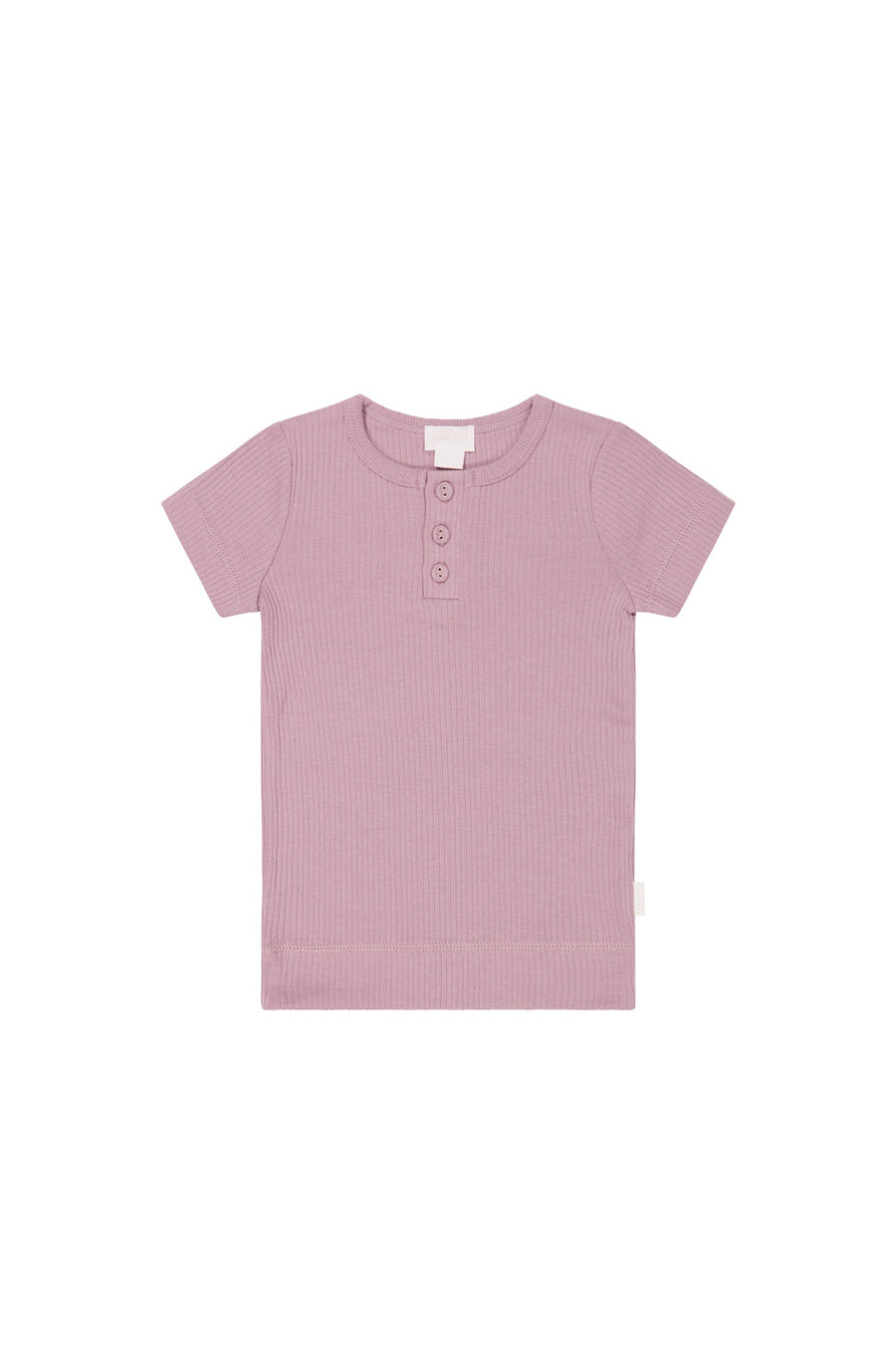 Organic Cotton Modal Henley Tee - Vintage Violet Childrens Top from Jamie Kay Australia