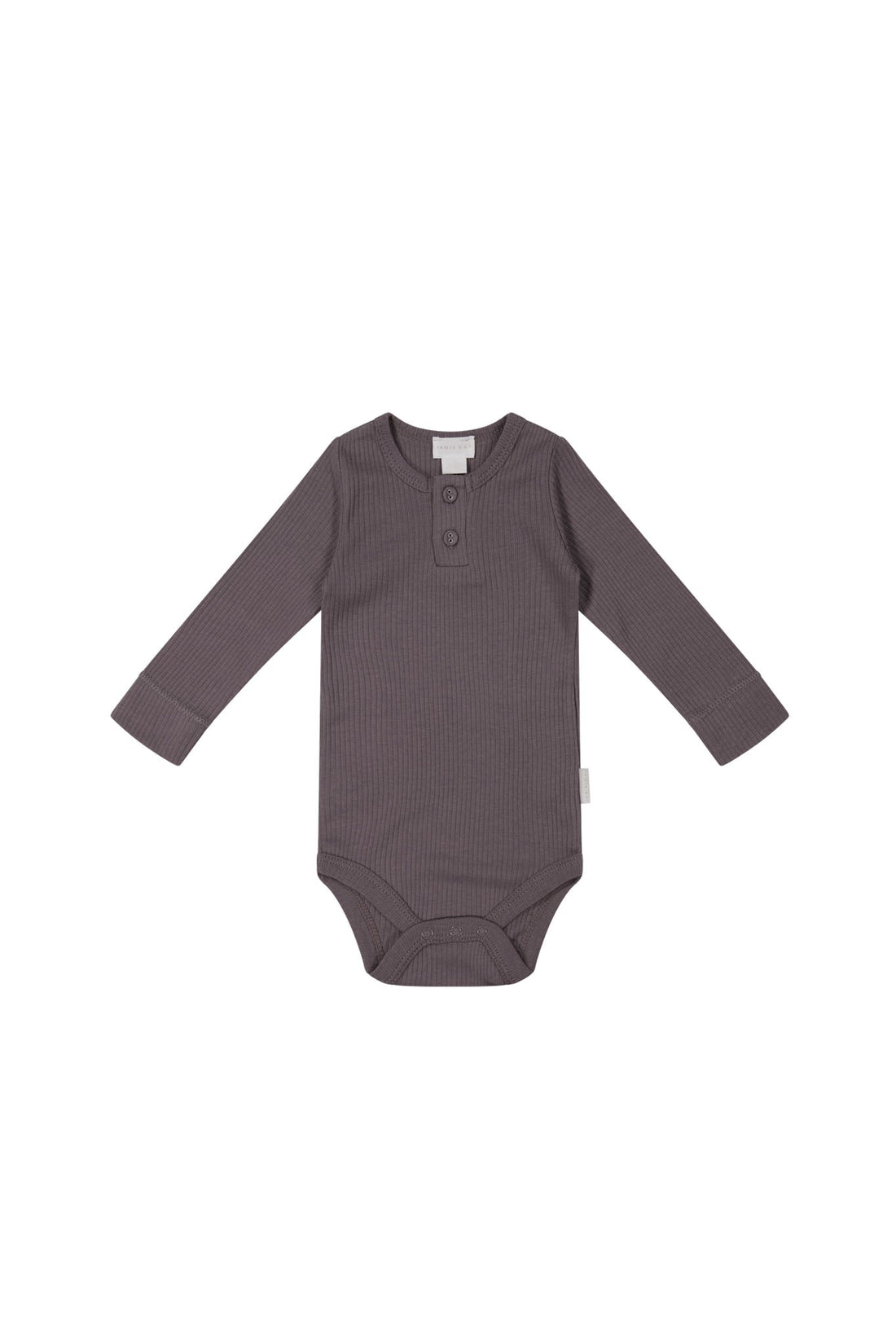 Organic Cotton Modal Long Sleeve Bodysuit - Carob Childrens Bodysuit from Jamie Kay Australia