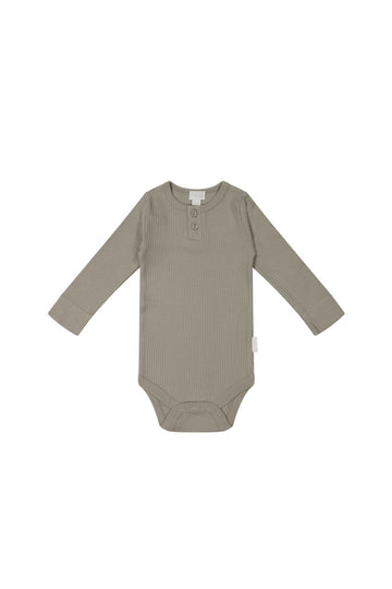 Organic Cotton Modal Long Sleeve Bodysuit - Twig Childrens Bodysuit from Jamie Kay Australia