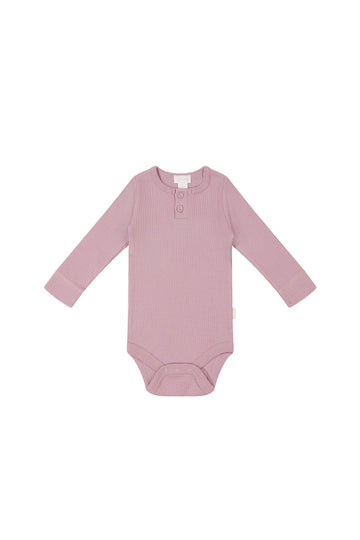 Organic Cotton Modal Long Sleeve Bodysuit - Vintage Violet Childrens Bodysuit from Jamie Kay Australia