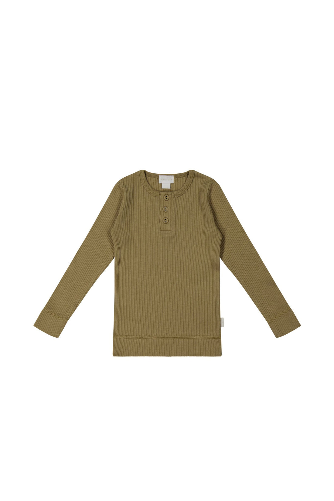 Organic Cotton Modal Long Sleeve Henley - Buffalo Childrens Top from Jamie Kay Australia