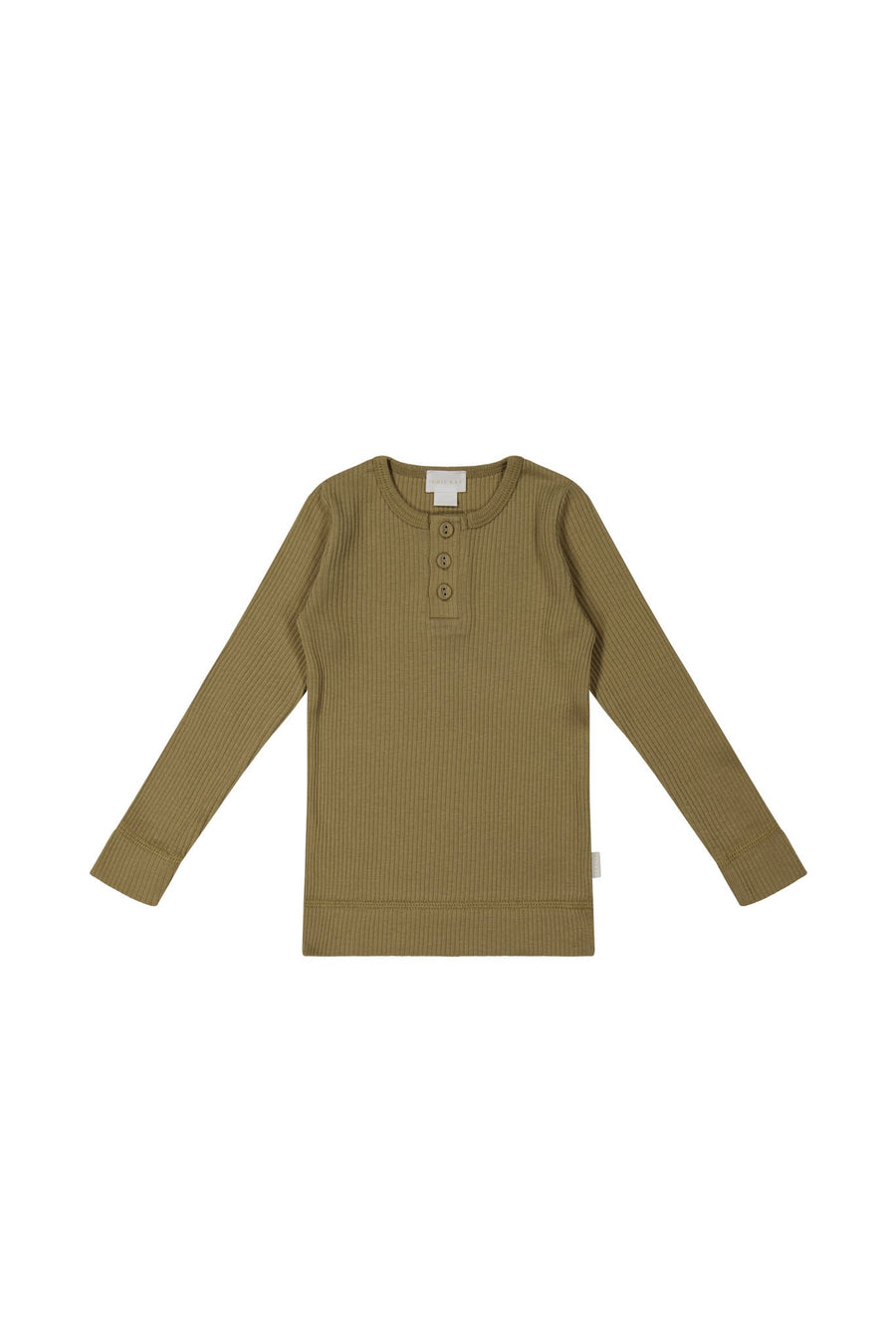 Organic Cotton Modal Long Sleeve Henley - Buffalo Childrens Top from Jamie Kay Australia