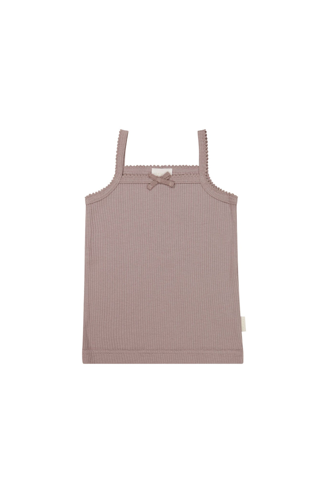 Organic Cotton Modal Singlet - Mauve Shadow Childrens Singlet from Jamie Kay Australia