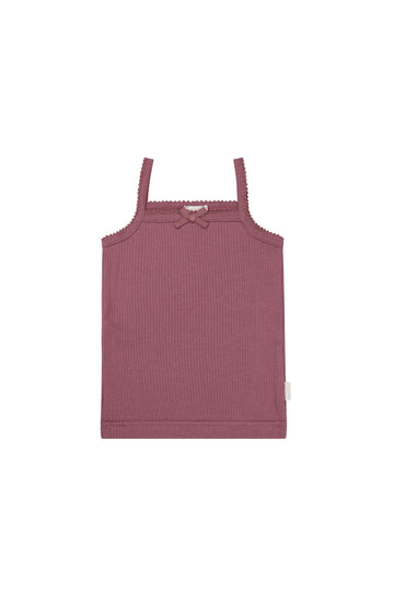 Organic Cotton Modal Singlet - Rosette Childrens Singlet from Jamie Kay Australia