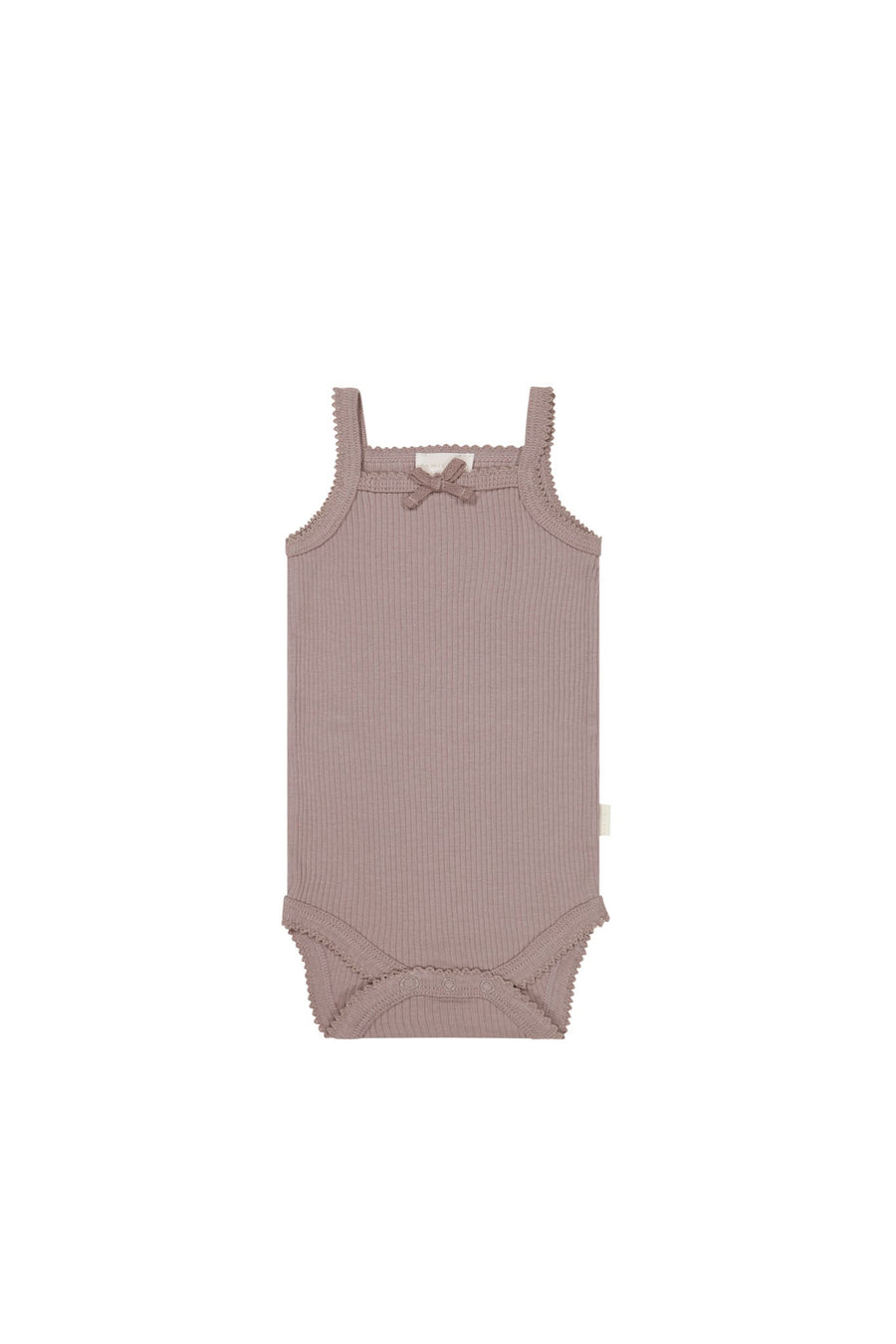 Organic Cotton Modal Singlet Bodysuit - Mauve Shadow Childrens Bodysuit from Jamie Kay Australia