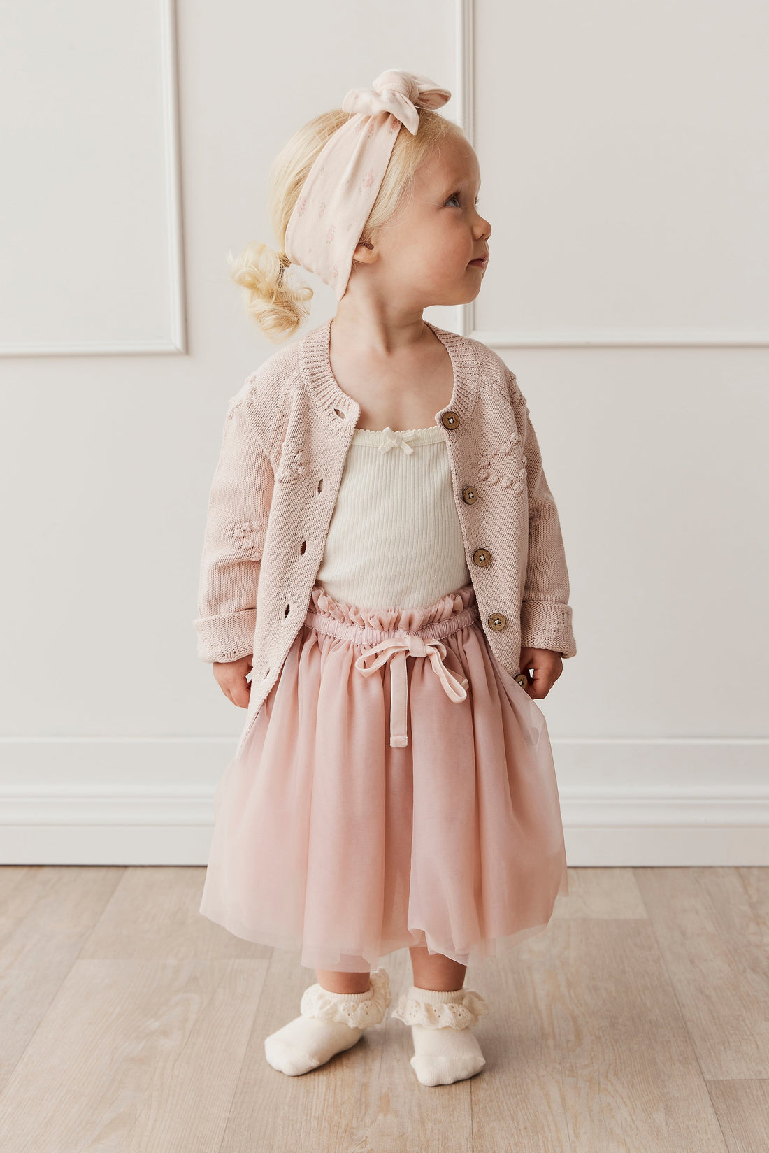 Gracie Cardigan - Pink Clay Childrens Cardigan from Jamie Kay Australia