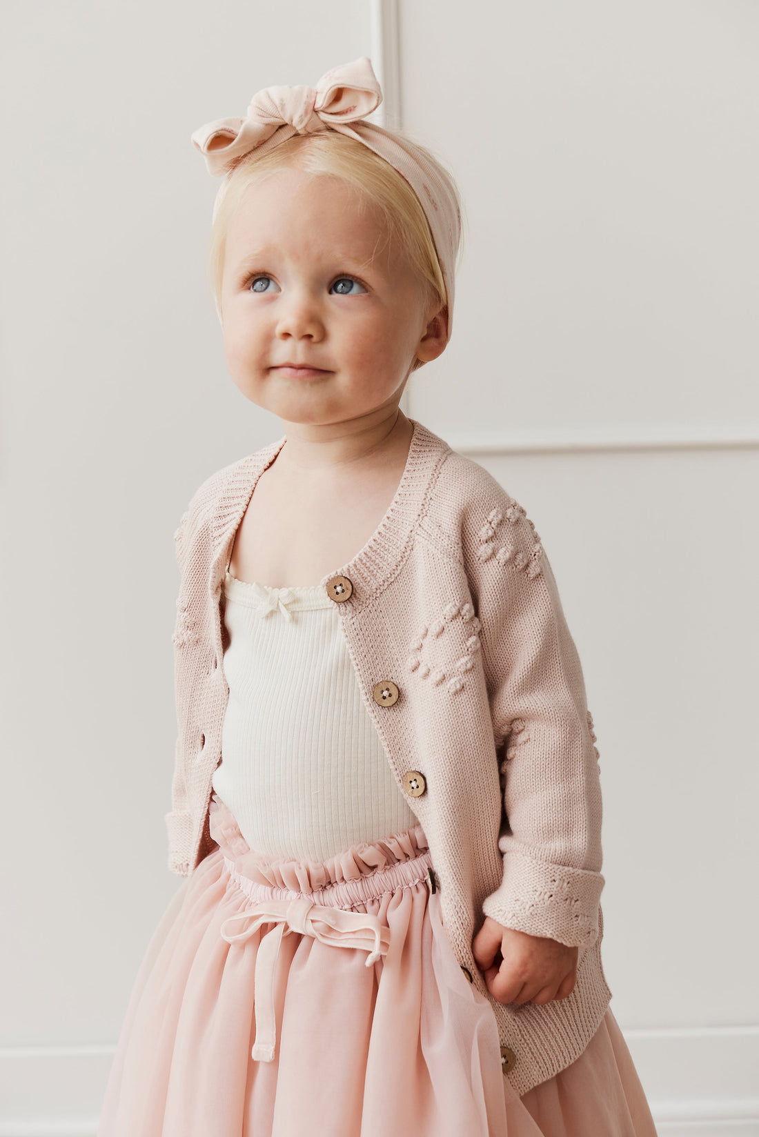 Gracie Cardigan - Pink Clay Childrens Cardigan from Jamie Kay Australia