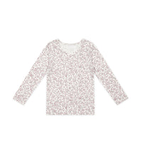 Organic Cotton Long Sleeve Top - Posy Floral Childrens Top from Jamie Kay Australia