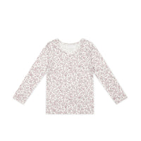 Organic Cotton Long Sleeve Top - Posy Floral Childrens Top from Jamie Kay Australia