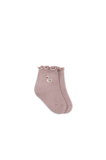 Alison Sock - Mauve Shadow Childrens Sock from Jamie Kay Australia