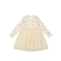 Anna Tulle Dress - Lauren Floral Tofu Childrens Dress from Jamie Kay Australia